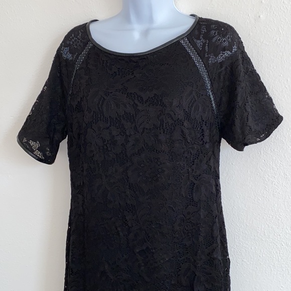 NWOT Lauren Ralph Lauren Lace Leather Trim - Picture 2 of 11